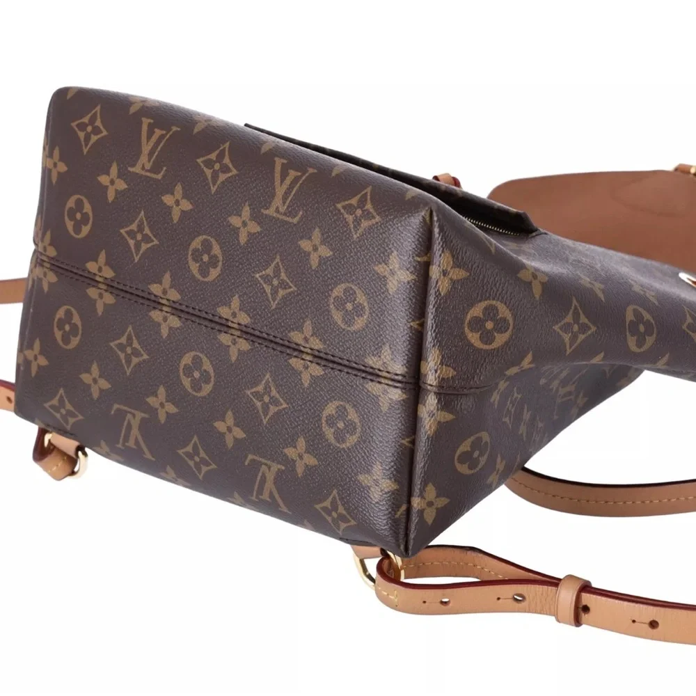 Louis Vuitton Montsouris PM Backpack Brown Monogram M45501 LV Logo Charm